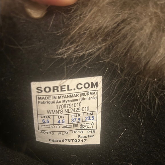 Sorel Women's Black Winter Boots with Fur Trim - Picture 10 of 10